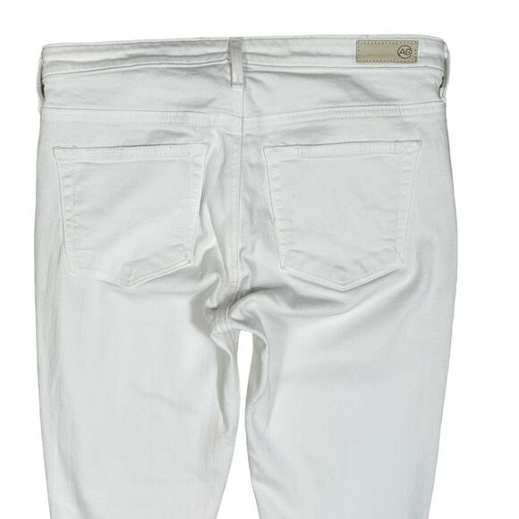 AG Adriano Goldschmied White Mid Rise Frayed Ankle Legging Jean - Picture 4 of 9